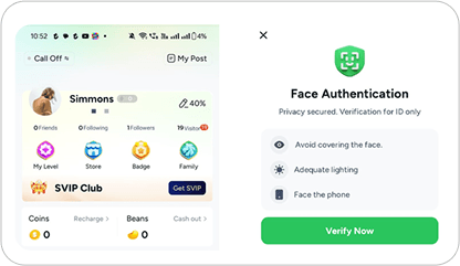 Face Verification Process on Taka Live